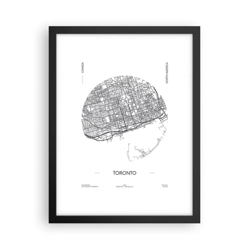 Plakat w czarnej ramie - Anatomia Toronto - 30x40 cm