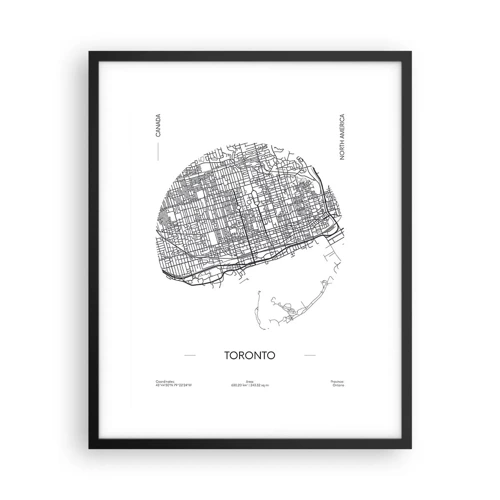 Plakat w czarnej ramie - Anatomia Toronto - 40x50 cm