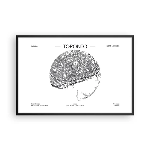 Plakat w czarnej ramie - Anatomia Toronto - 91x61 cm