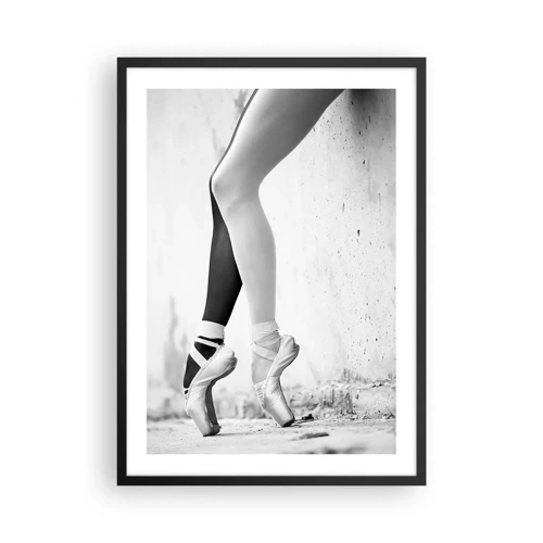 Plakat w czarnej ramie - Balerina, voila! - Subtelność baletu - 50x70cm