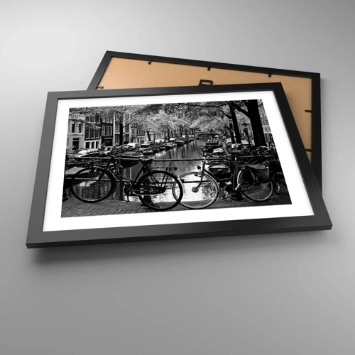 Plakat w czarnej ramie - Bardzo holenderski widok - 40x30 cm
