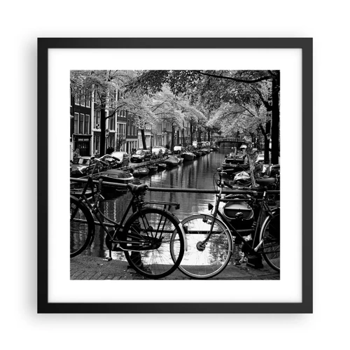Plakat w czarnej ramie - Bardzo holenderski widok - 40x40 cm