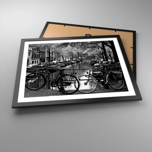 Plakat w czarnej ramie - Bardzo holenderski widok - 50x40 cm