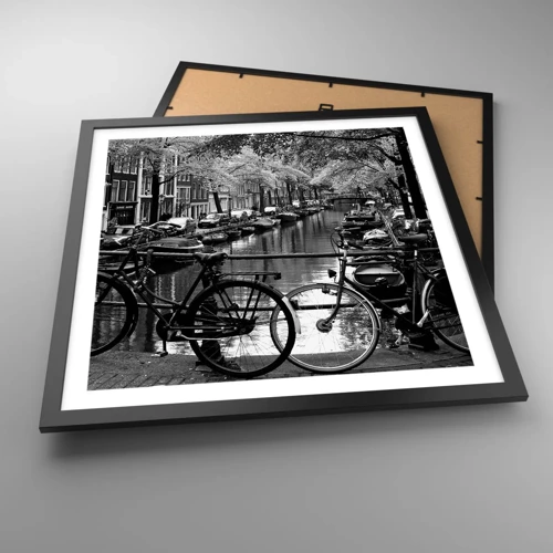 Plakat w czarnej ramie - Bardzo holenderski widok - 50x50 cm
