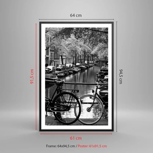 Plakat w czarnej ramie - Bardzo holenderski widok - 61x91 cm