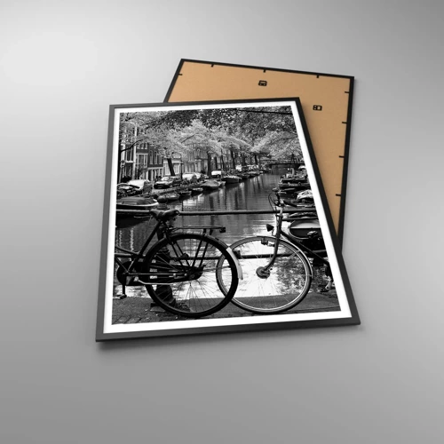 Plakat w czarnej ramie - Bardzo holenderski widok - 70x100 cm