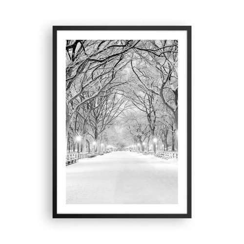 Plakat w czarnej ramie - Cztery pory roku – zima - 50x70 cm