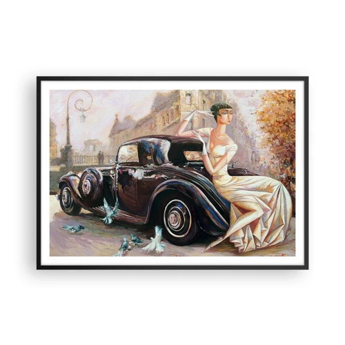 Plakat w czarnej ramie - Elegancja w stylu retro - 100x70 cm