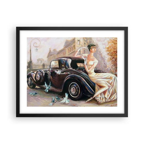 Plakat w czarnej ramie - Elegancja w stylu retro - 50x40 cm