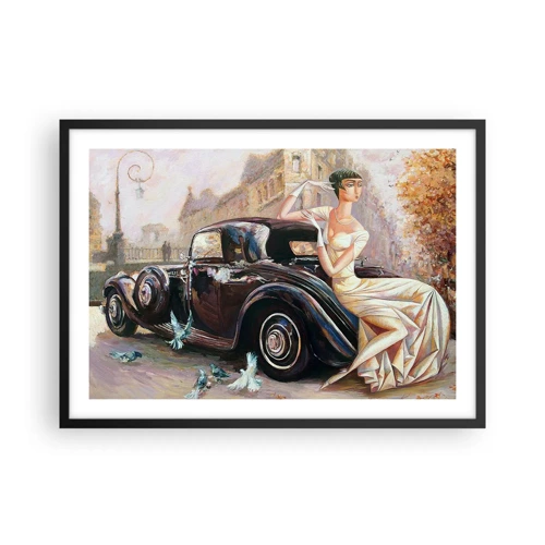 Plakat w czarnej ramie - Elegancja w stylu retro - 70x50 cm