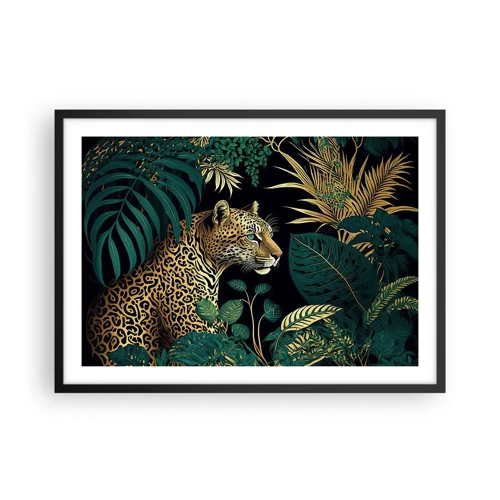 Plakat w czarnej ramie - Gospodarz w dżungli - 70x50 cm