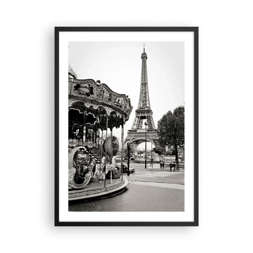 Plakat w czarnej ramie - Jak zabawa, to tylko w Paryżu - 50x70 cm