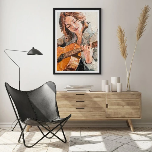 Plakat w czarnej ramie - Koncert na gitarę i dziewczęce serce - 50x70 cm