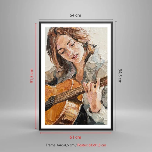 Plakat w czarnej ramie - Koncert na gitarę i dziewczęce serce - 61x91 cm