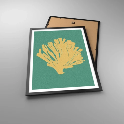 Plakat w czarnej ramie - Krzak podwodnego lasu - 50x70 cm