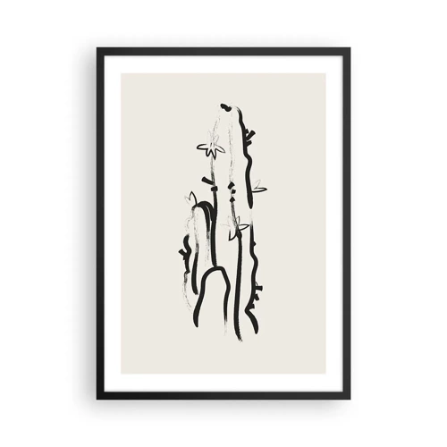 Plakat w czarnej ramie - Kwitnące zioło - 50x70 cm