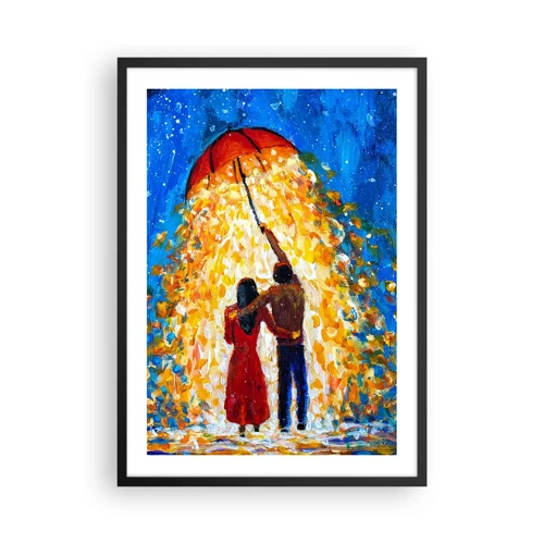 Plakat w czarnej ramie - Magia deszczowego wieczoru? - 50x70 cm