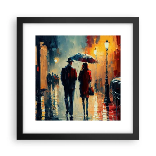 Plakat w czarnej ramie - Miejska love story - 30x30 cm