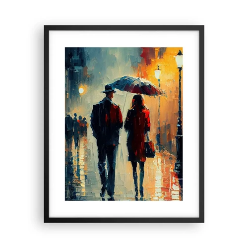 Plakat w czarnej ramie - Miejska love story - 40x50 cm