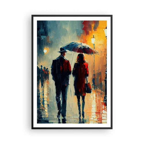 Plakat w czarnej ramie - Miejska love story - 70x100 cm