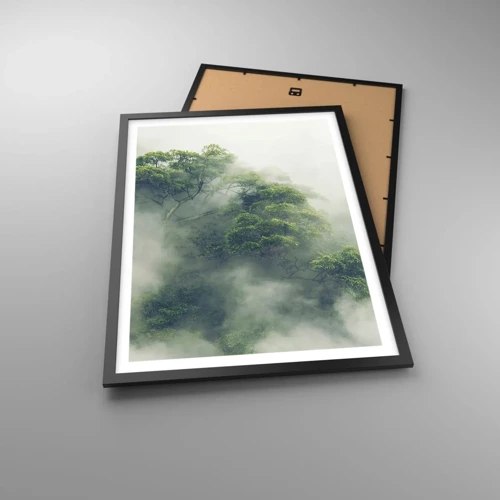 Plakat w czarnej ramie - Otulone mgłą - 50x70 cm