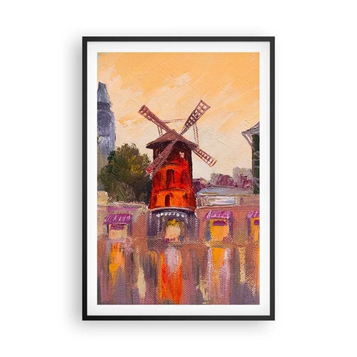 Plakat w czarnej ramie - Paryskie ikony – Moulin Rouge - 61x91 cm