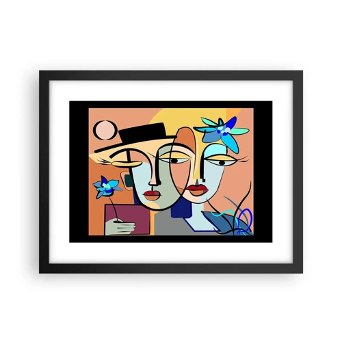 Plakat w czarnej ramie - Picassowskie randez vous - 40x30 cm