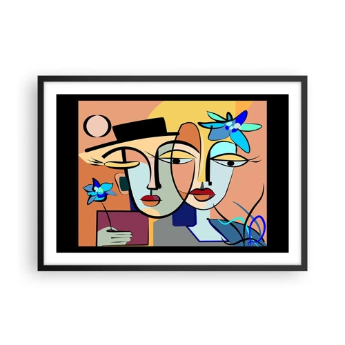 Plakat w czarnej ramie - Picassowskie randez vous - 70x50 cm