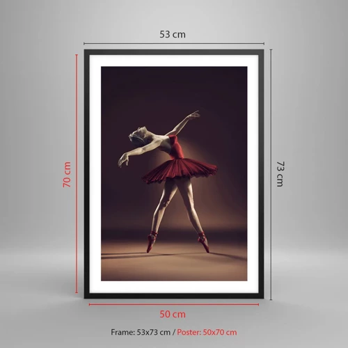 Plakat w czarnej ramie - Prima ballerina - 50x70 cm