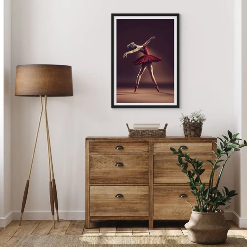 Plakat w czarnej ramie - Prima ballerina - 50x70 cm