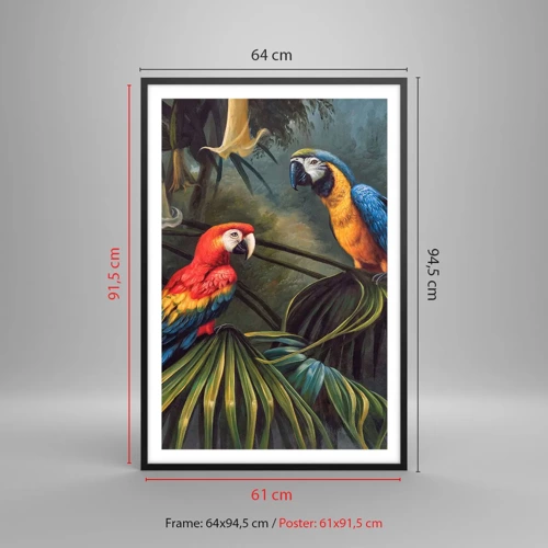 Plakat w czarnej ramie - Romantyzm w tropikach - 61x91 cm