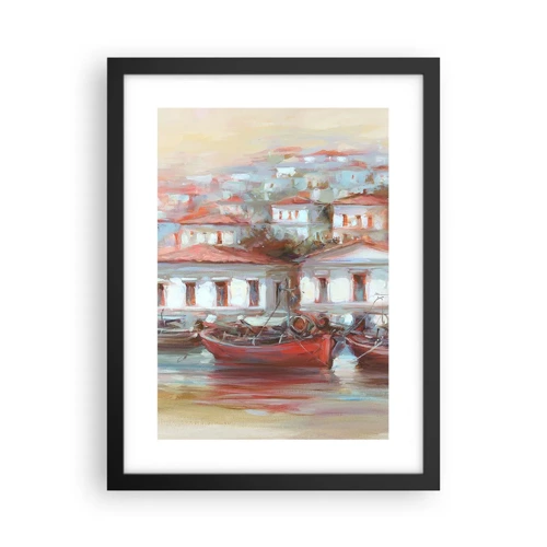 Plakat w czarnej ramie - Szczęśliwe miasteczko - 30x40 cm