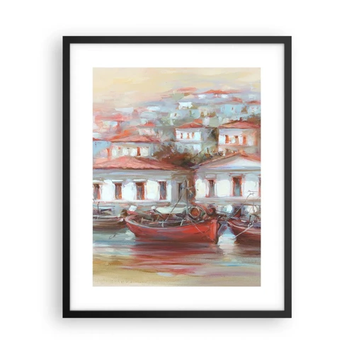 Plakat w czarnej ramie - Szczęśliwe miasteczko - 40x50 cm