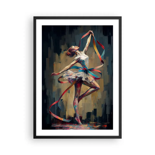 Plakat w czarnej ramie - Taniec ze wstęgą - 50x70 cm