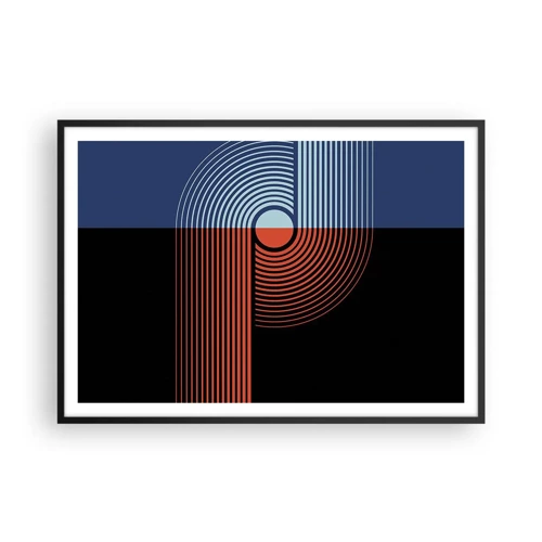 Plakat w czarnej ramie - W geometrycznym uścisku - 100x70 cm