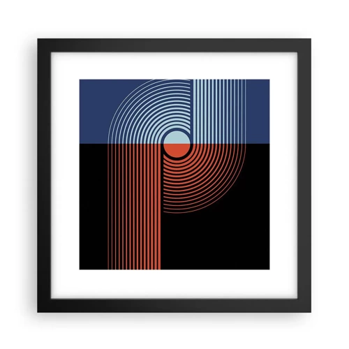 Plakat w czarnej ramie - W geometrycznym uścisku - 30x30 cm