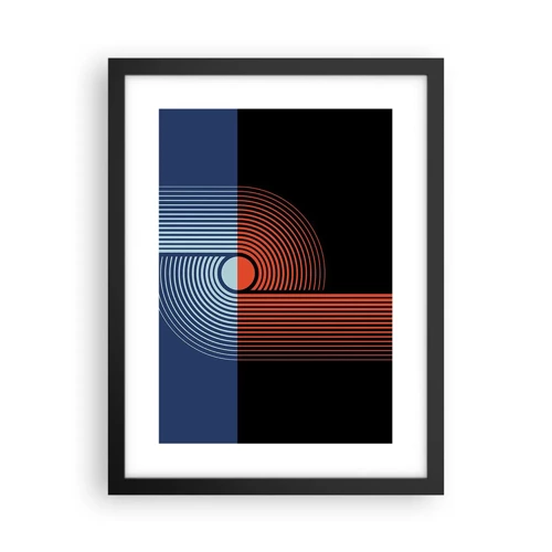 Plakat w czarnej ramie - W geometrycznym uścisku - 30x40 cm