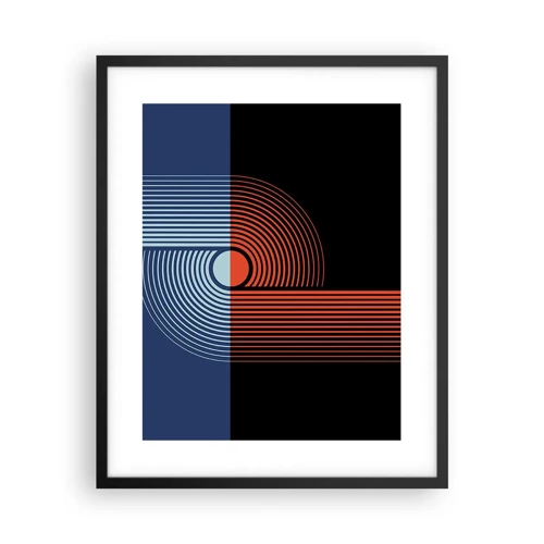 Plakat w czarnej ramie - W geometrycznym uścisku - 40x50 cm