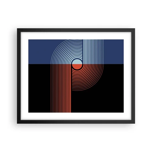 Plakat w czarnej ramie - W geometrycznym uścisku - 50x40 cm