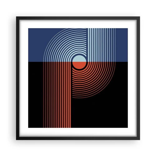 Plakat w czarnej ramie - W geometrycznym uścisku - 50x50 cm