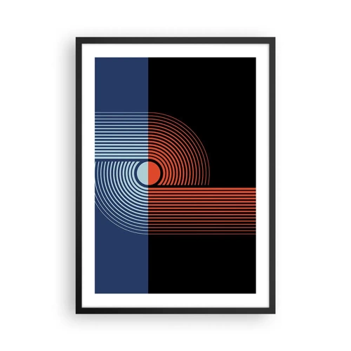 Plakat w czarnej ramie - W geometrycznym uścisku - 50x70 cm