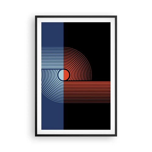 Plakat w czarnej ramie - W geometrycznym uścisku - 61x91 cm