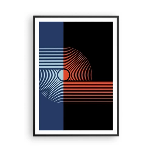 Plakat w czarnej ramie - W geometrycznym uścisku - 70x100 cm