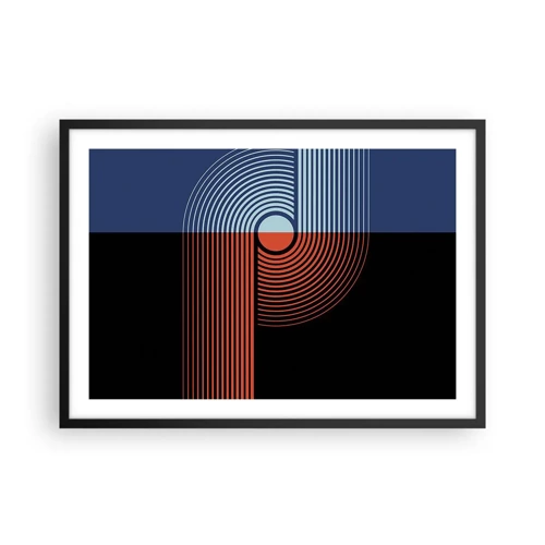 Plakat w czarnej ramie - W geometrycznym uścisku - 70x50 cm