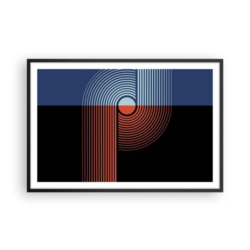 Plakat w czarnej ramie - W geometrycznym uścisku - 91x61 cm