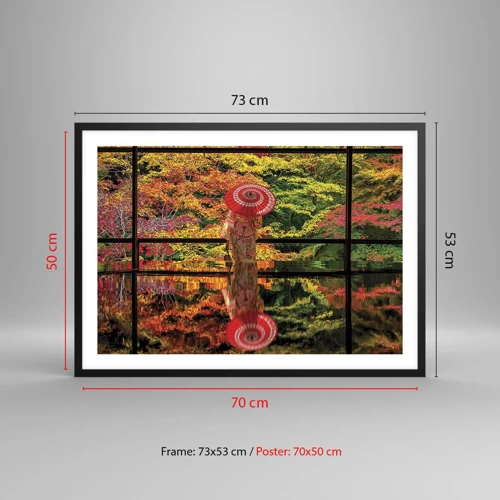 Plakat w czarnej ramie - W świątyni natury - 70x50 cm