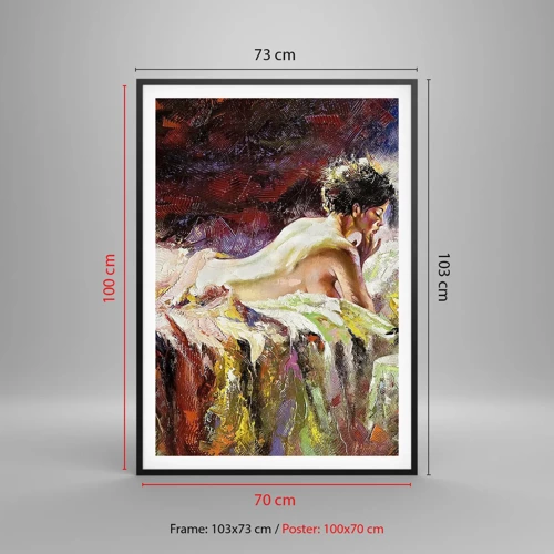 Plakat w czarnej ramie - Zamyślona Wenus - 70x100 cm