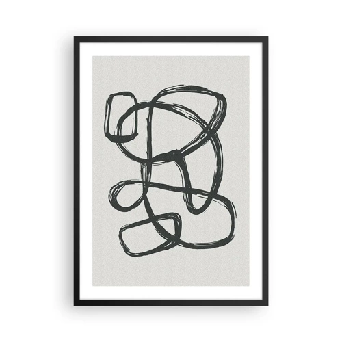 Plakat w czarnej ramie - Zapętlona abstrakcja - 50x70 cm