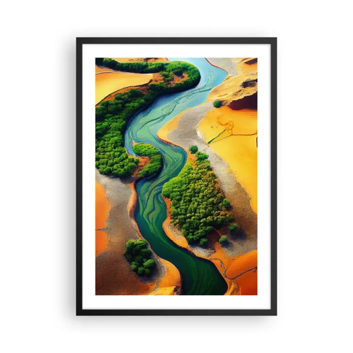 Plakat w czarnej ramie - Życiodajna rzeka - 50x70 cm