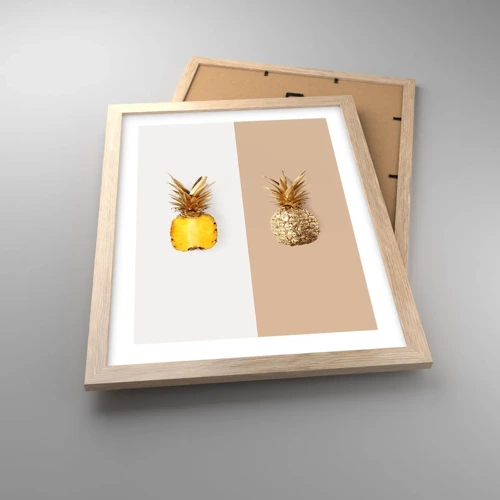 Plakat w ramie jasny dąb - Ananas dla nas - 30x40 cm